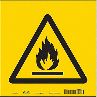 Safety Sign 10 in x 10 in Vinyl
