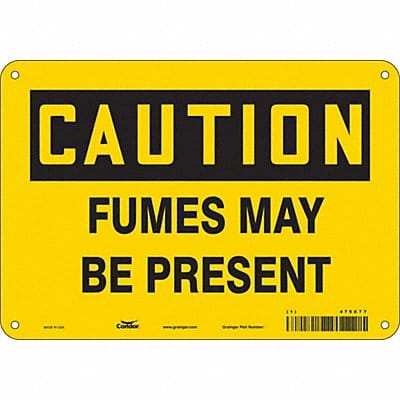 Safety Sign 7 in x 10 in Polyethylene