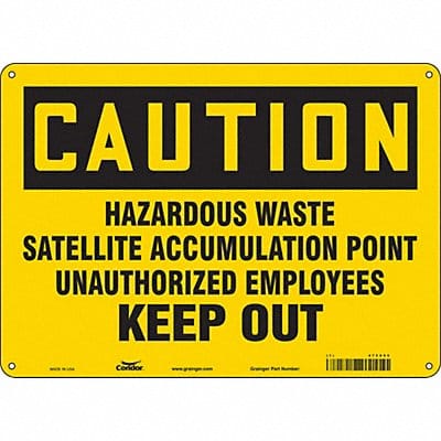 Safety Sign 10 inx14 in Aluminum