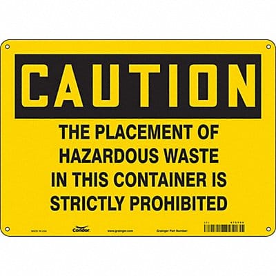 Safety Sign 10 in x 14 in Aluminum