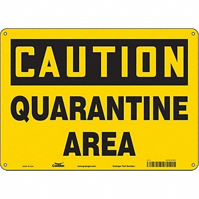 Safety Sign 10 in x 14 in Polyethylene
