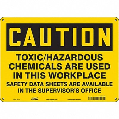 Safety Sign 10 in x 14 in Polyethylene