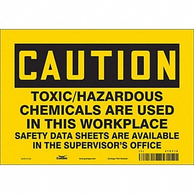 Safety Sign 7 inx10 in Vinyl