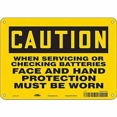 Safety Sign 7 in x 10 in Aluminum