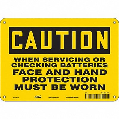 Safety Sign 7 in x 10 in Polyethylene
