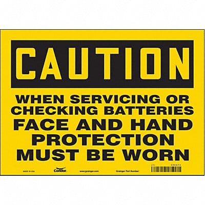Safety Sign 10 in x 14 in Vinyl