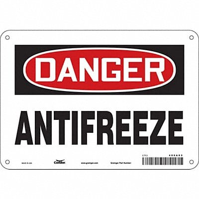 Safety Sign 7 inx10 in Polyethylene