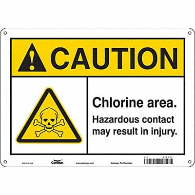 Safety Sign 10 in x 14 in Polyethylene