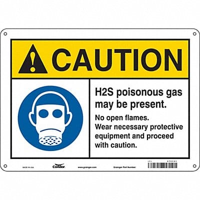 Safety Sign 10 in x 14 in Aluminum