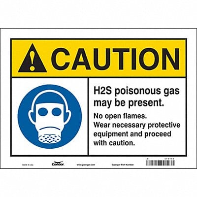 Safety Sign 10 in x 14 in Vinyl