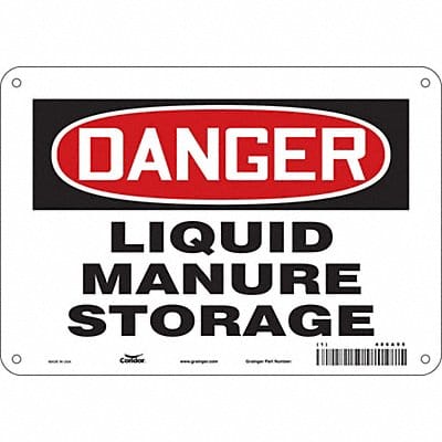 Safety Sign 7 in x 10 in Polyethylene