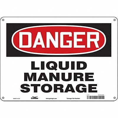 Safety Sign 10 inx14 in Polyethylene