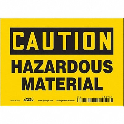 Safety Sign 5 in x 7 in Vinyl