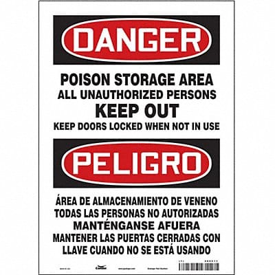 Safety Sign 14 in x 10 in Vinyl