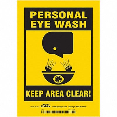 Safety Sign 7 in x 5 in Vinyl