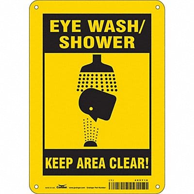 Safety Sign 10 in x 7 in Aluminum
