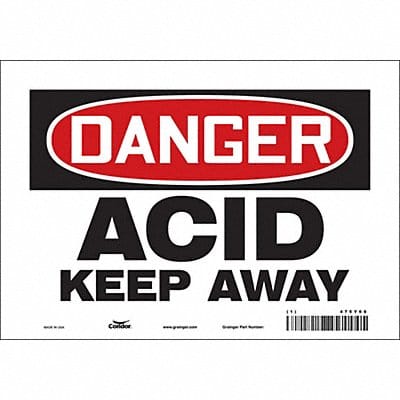 Safety Sign 7 in x 10 in Vinyl