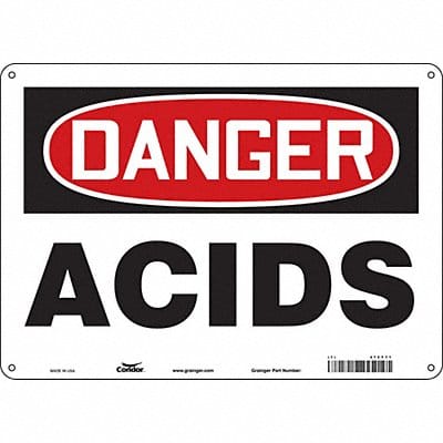 Safety Sign 10 in x 14 in Polyethylene
