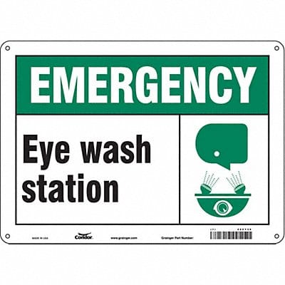 Safety Sign 10 in x 14 in Aluminum