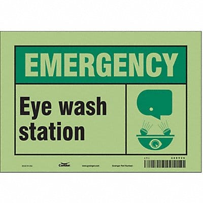 Safety Sign 14 inx10 in Glow Vinyl
