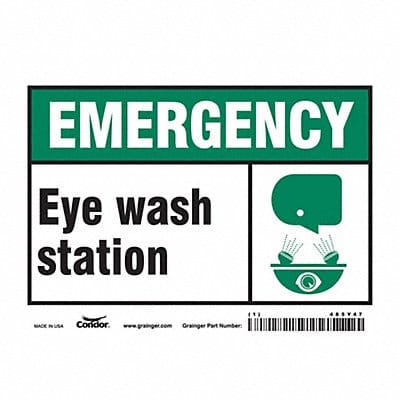 Safety Sign 5 in x 7 in Vinyl