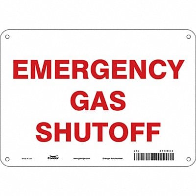 J8159 Safety Sign 7 in x 10 in Polyethylene