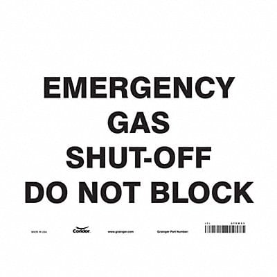 Safety Sign 10 in x 14 in Vinyl
