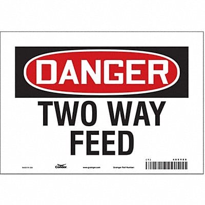 Safety Sign 7 in x 10 in Vinyl