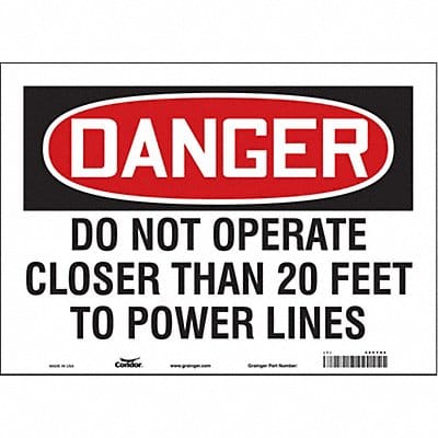 Safety Sign 10 inx14 in Vinyl