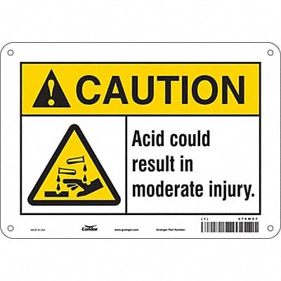 Safety Sign 7 in x 10 in Polyethylene