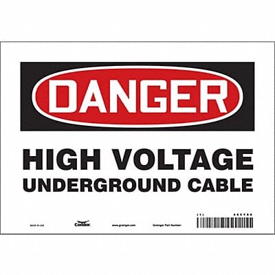 Safety Sign 7 inx10 in Vinyl