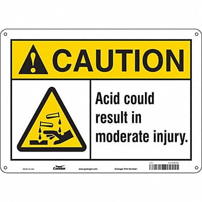Safety Sign 10 in x 14 in Vinyl