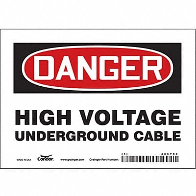 Safety Sign 5 in x 7 in Vinyl