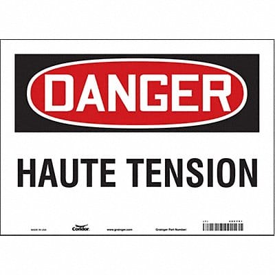 Safety Sign 10 in x 14 in Vinyl