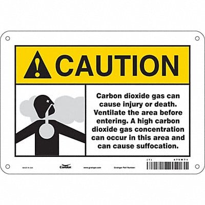 Safety Sign 7 inx10 in Polyethylene