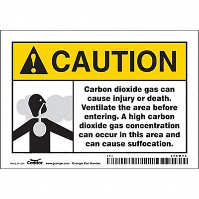 Safety Sign 3 1/2 inx5 in Vinyl