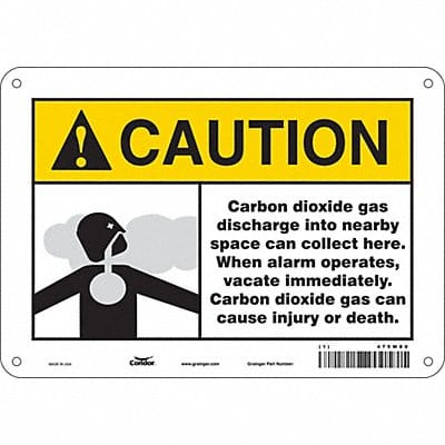 Safety Sign 7 inx10 in Polyethylene