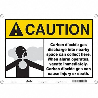 Safety Sign 10 in x 14 in Polyethylene
