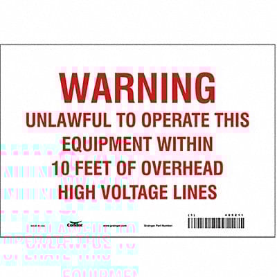 Safety Sign 7 inx10 in Vinyl