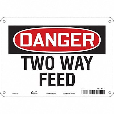 Safety Sign 7 inx10 in Polyethylene