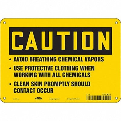Safety Sign 7 in x 10 in Polyethylene