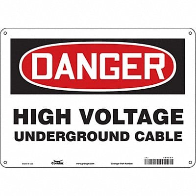 Safety Sign 10 in x 14 in Polyethylene