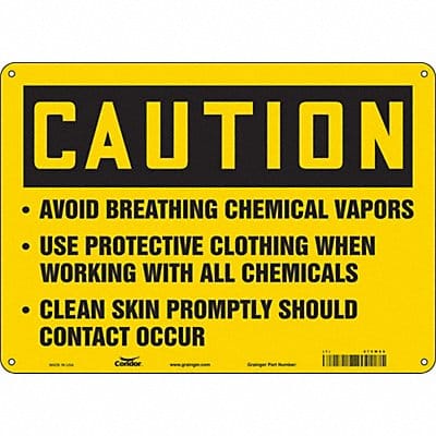 Safety Sign 10 inx14 in Polyethylene