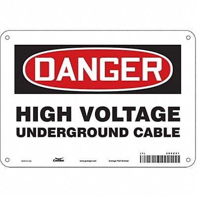 Safety Sign 7 inx10 in Polyethylene