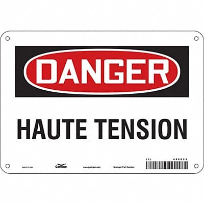 Safety Sign 7 in x 10 in Polyethylene