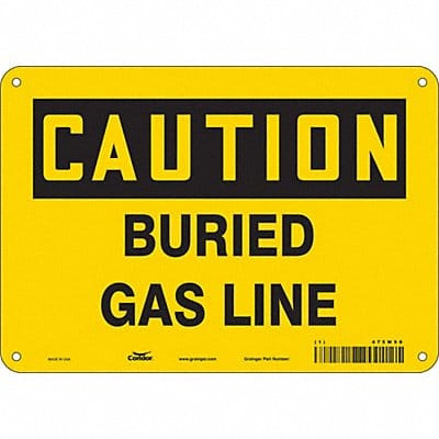 Safety Sign 7 inx10 in Polyethylene