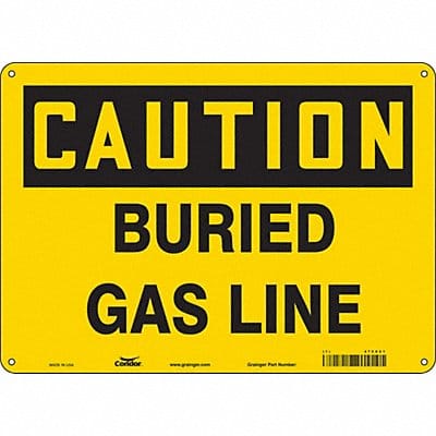 Safety Sign 10 in x 14 in Polyethylene