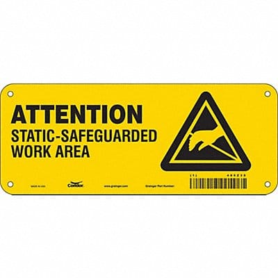 Safety Sign 4 in x 10 in Polyethylene