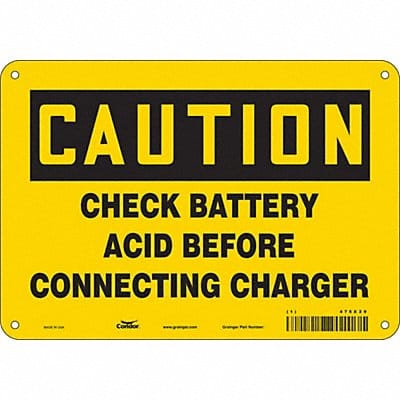 Safety Sign 7 in x 10 in Vinyl