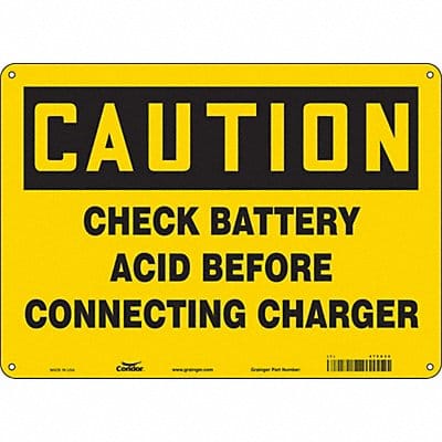 Safety Sign 10 inx14 in Vinyl